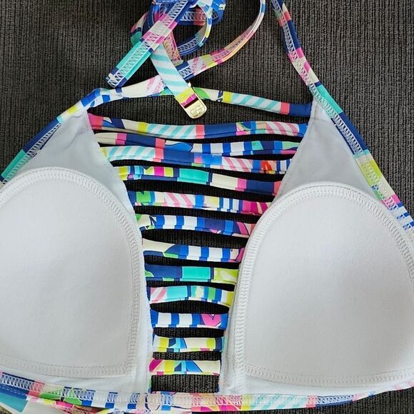 Sunseeker Australia Halter Strappy top Bikini 2 piece Swimsuit classic mid rise - Picture 14 of 16